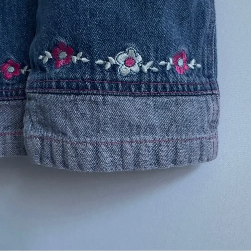 VINTAGE BABY Girl Bib Overalls Jeans w/ Suspenders BIBS Size 3T
